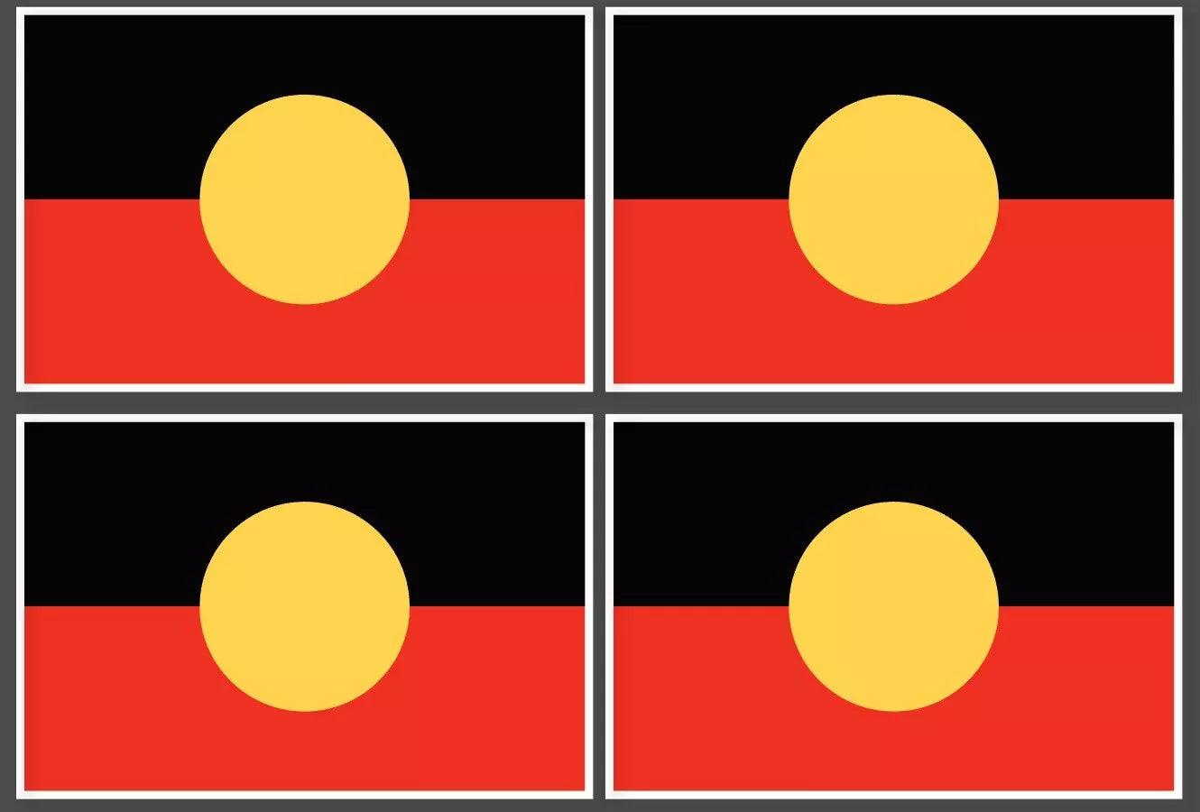 Aboriginal Flag Set includes Soft Cotton Bucket Hat, Vinyl Stickers, Coffee Mug