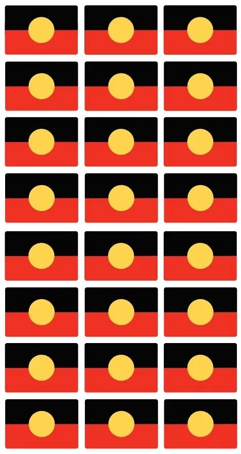 Aboriginal Flag Set includes Soft Cotton Bucket Hat, Vinyl Stickers, Coffee Mug