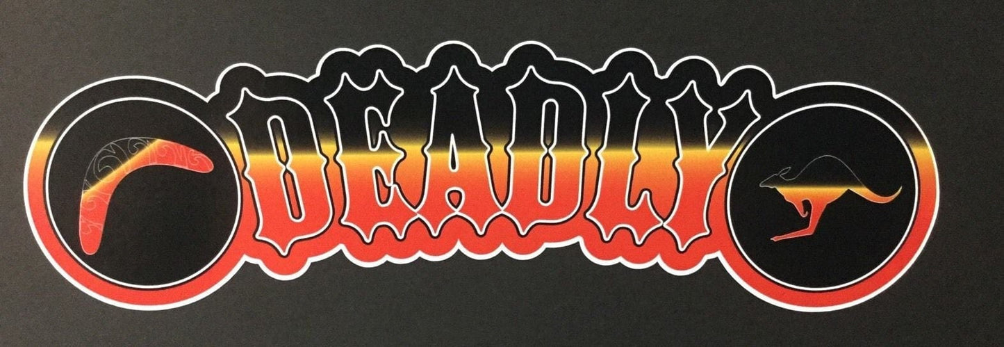 Deadly Boomerang Kangaroo Vinyl Car Sticker - Jdl Stickers and Stuff