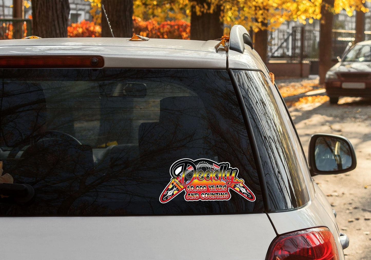 Aboriginal 60,000 Years Car Sticker 200 x 90mm
