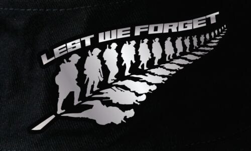 ANZAC New Zealand Fern Design Lest We Forget Soft Cotton Bucket Hat