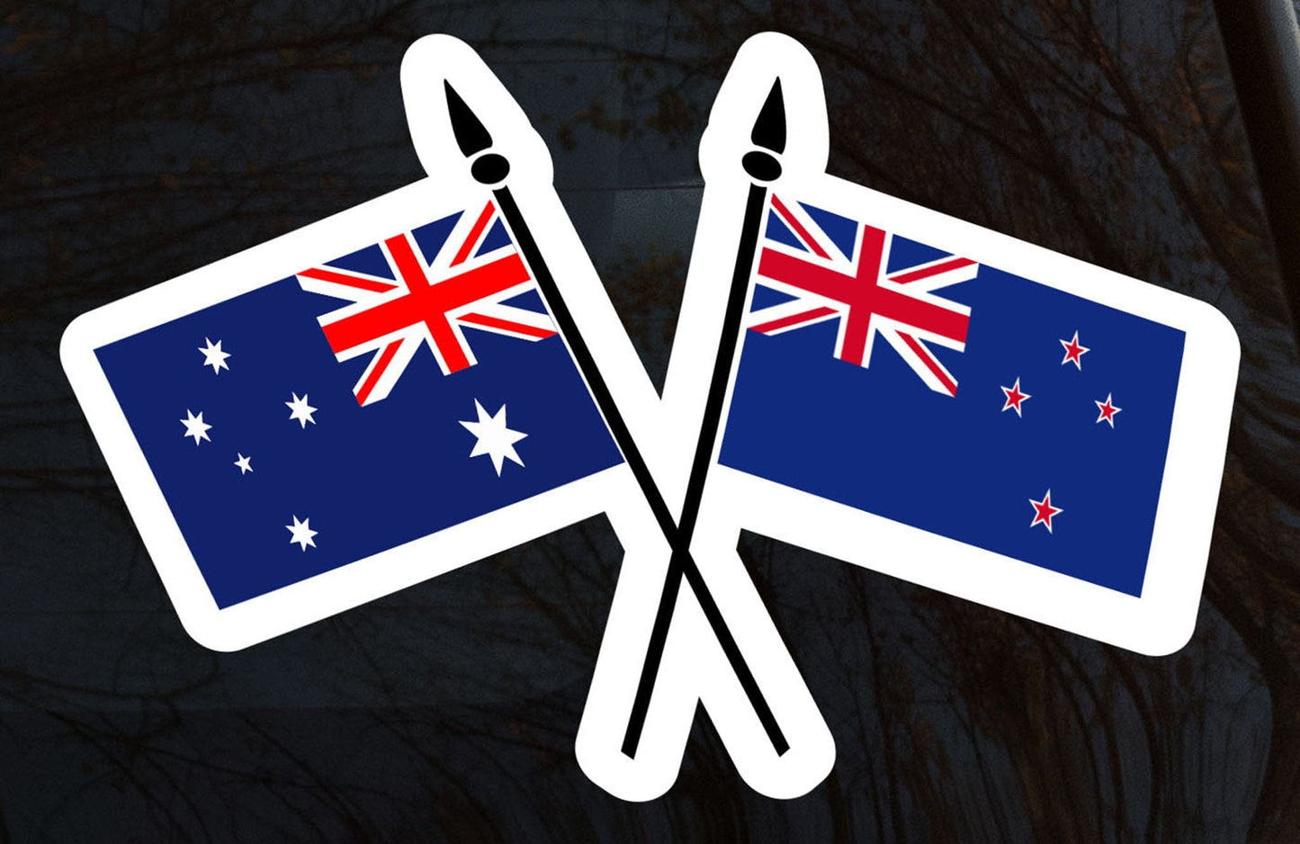 Australia and New Zealand Vinyl Flag Car Sticker