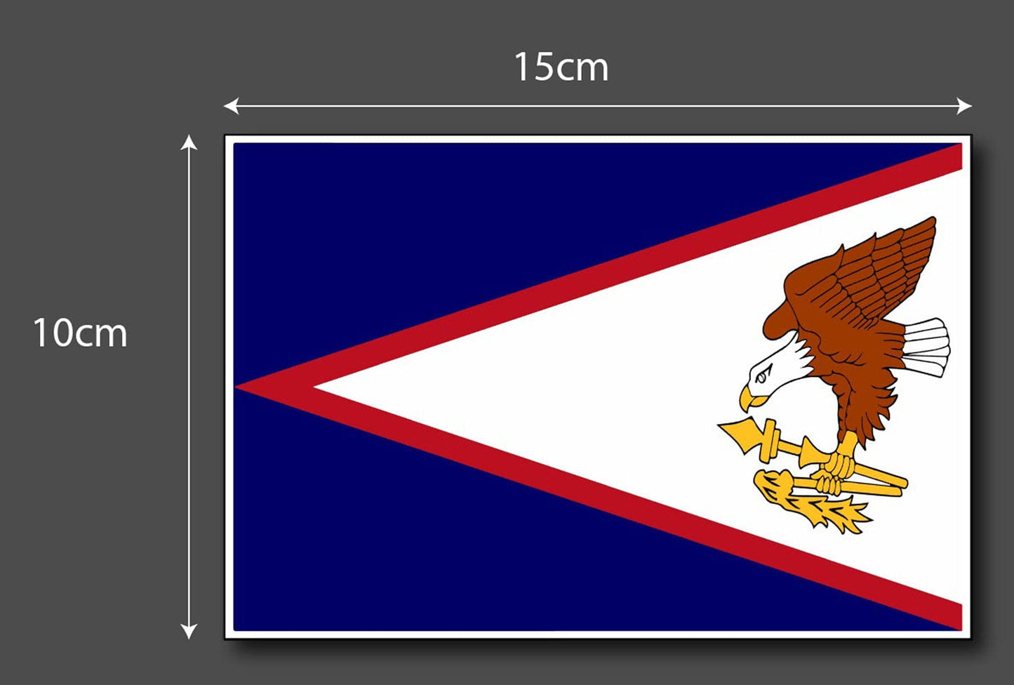American Samoa Flag Stickers x 2 each 150 x 100mm