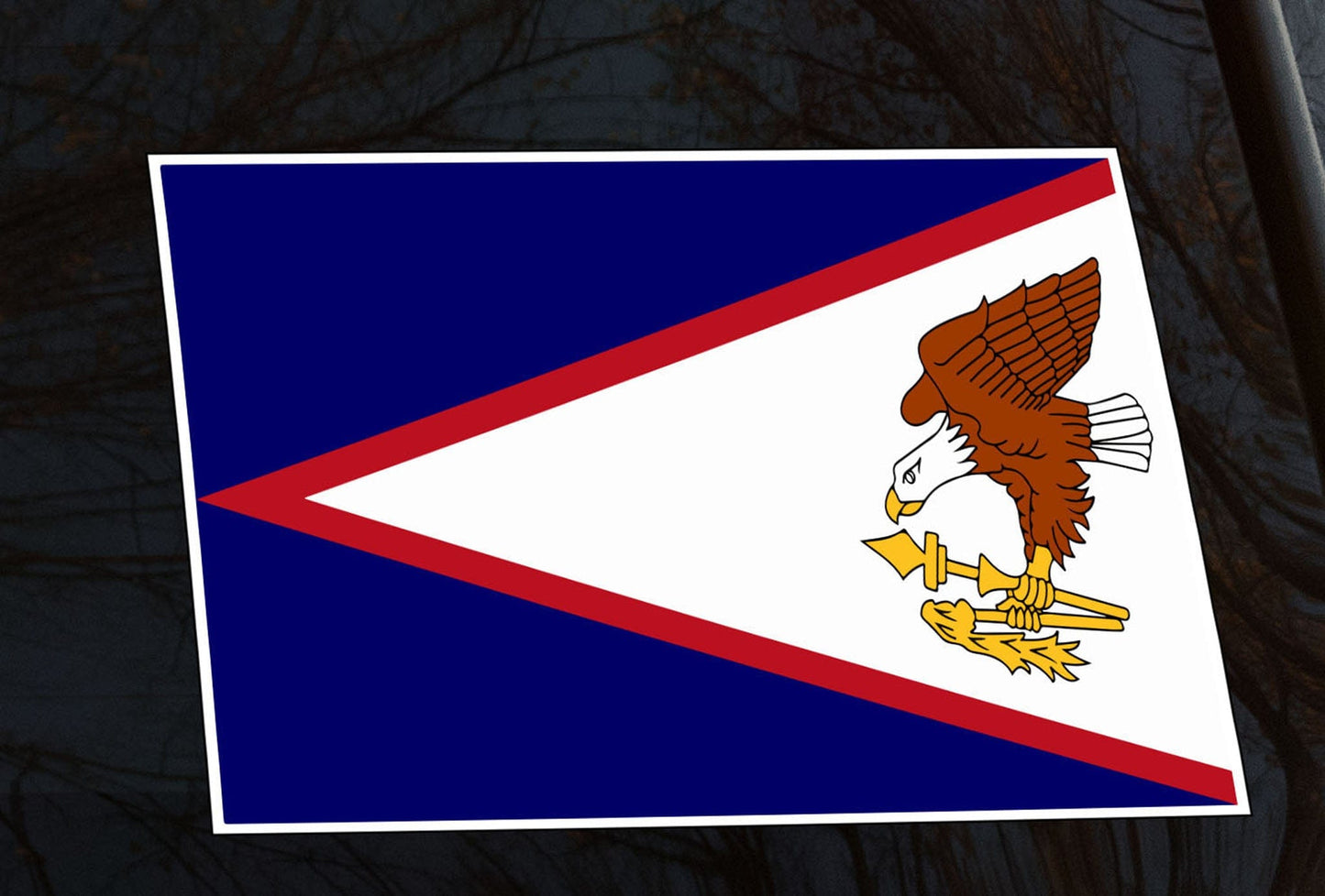 American Samoa Flag Stickers x 2 each 150 x 100mm