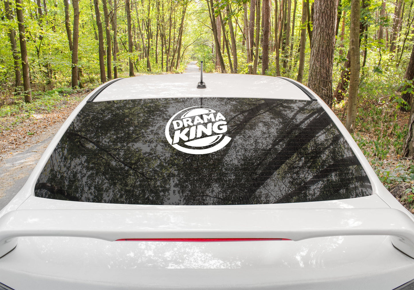Drama King White Decal Sticker 210 x 220mm