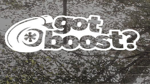 Got Boost White Decal Sticker 220 x 90mm