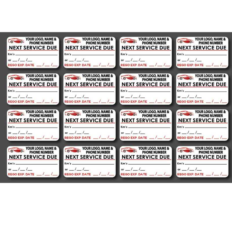 Mechanics Customised Service Vinyl Stickers each 128 or 256 Stickers