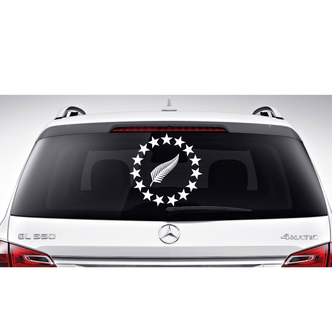 Cook Islands 15 Stars With Fern Car Sticker Various Sizes – Jdl