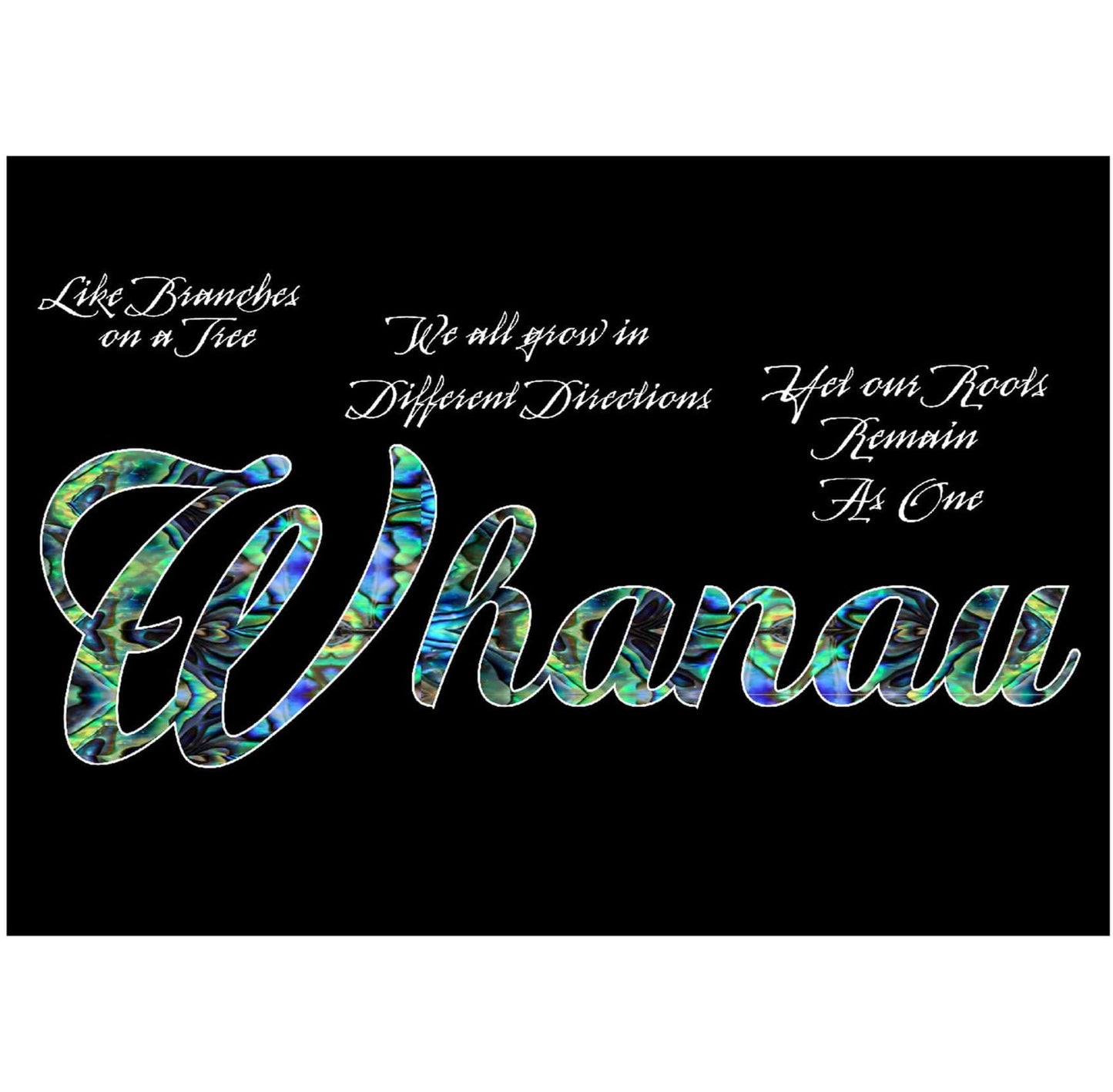A3 New Zealand Whanau Paua Colours Canvas Print
