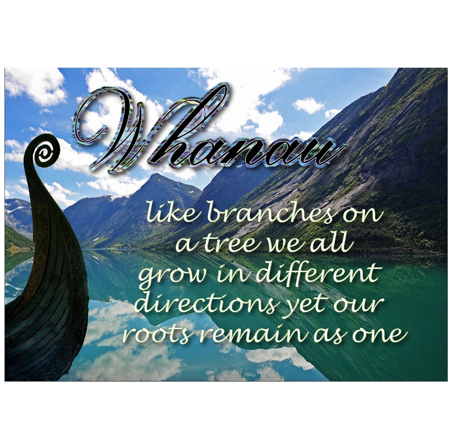 A3 New Zealand Whanau Mountain View Canvas Print