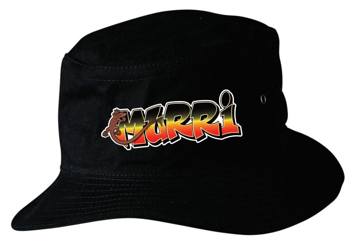 Aboriginal Murri Lizard Soft Cotton Bucket Hat.