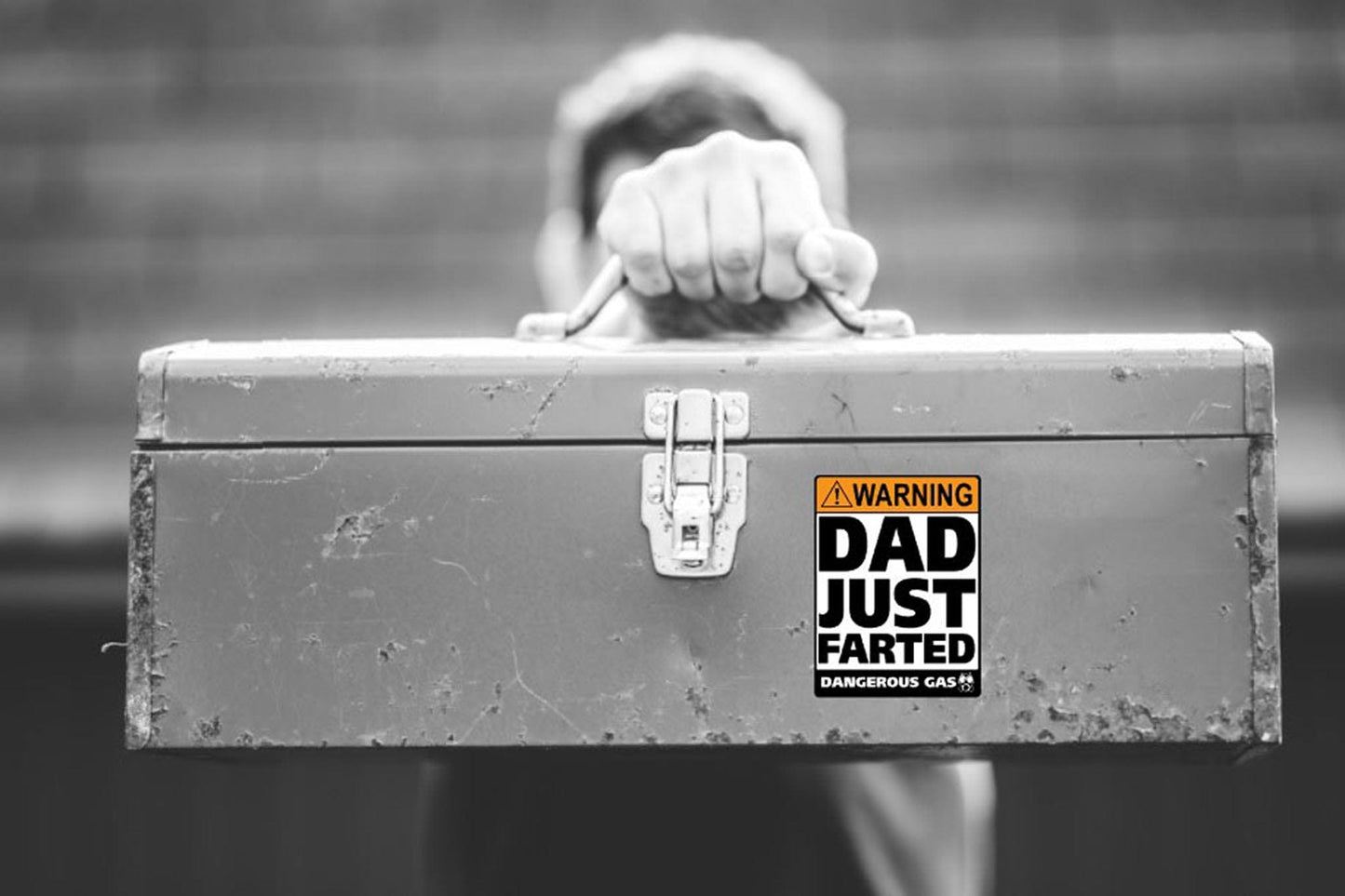 Man Cave Vinyl Sticker Dad Just Farted 100 x 130mm