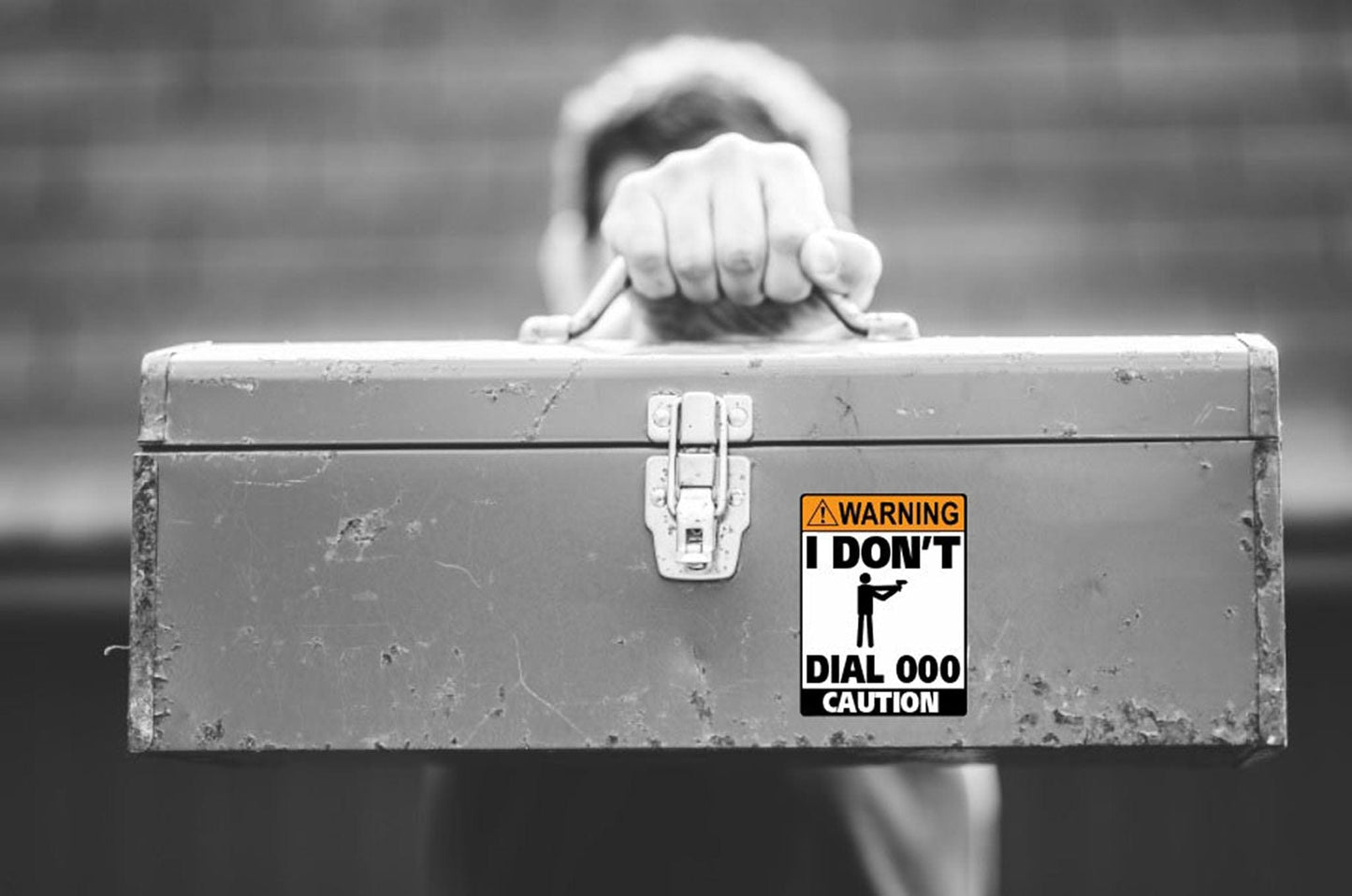 Man Cave Vinyl Sticker I Dont Dial 000 100 x 130mm