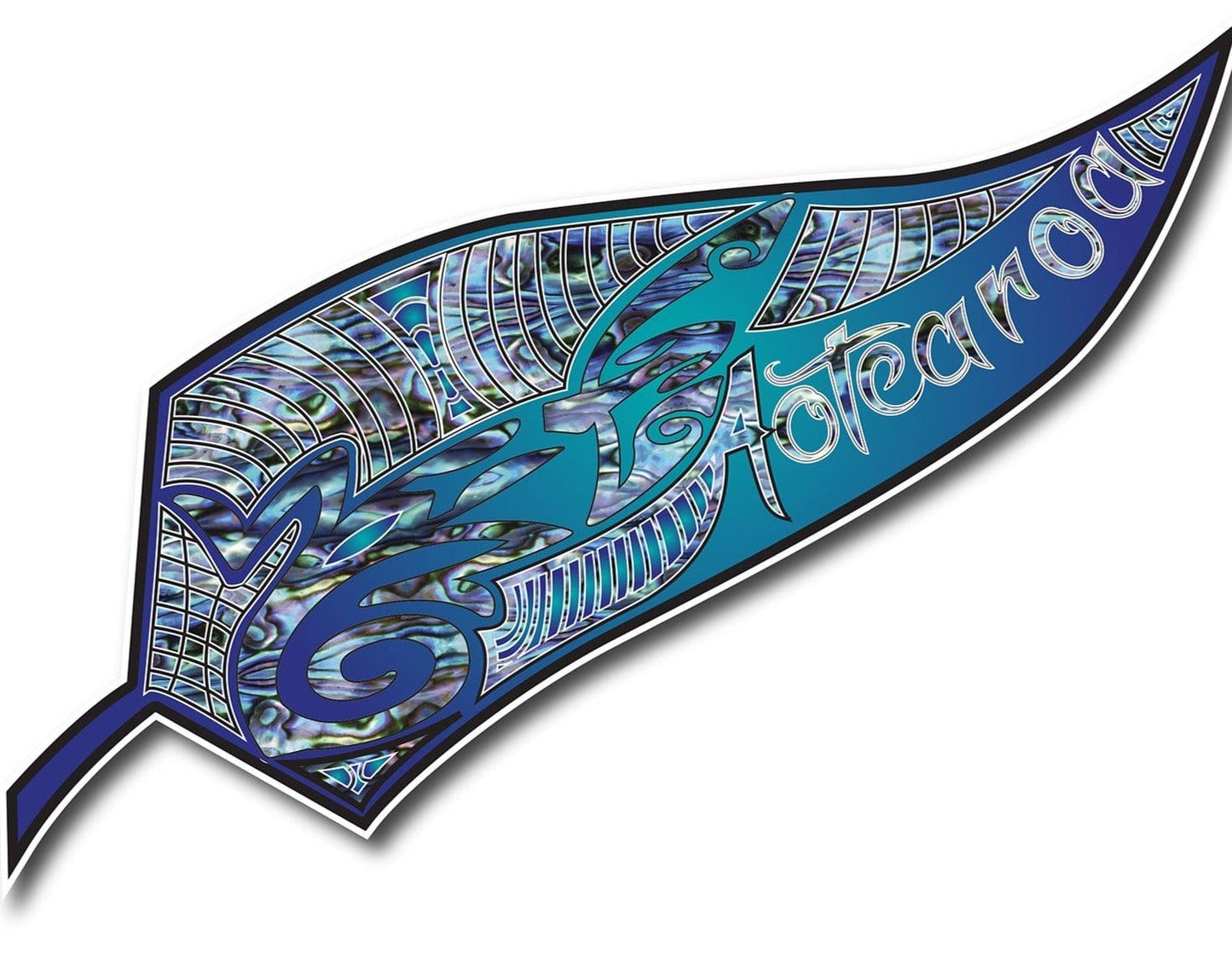 New Zealand Aotearoa Turtle Paua and White, Blue or Grey Colours 60 x 185mm