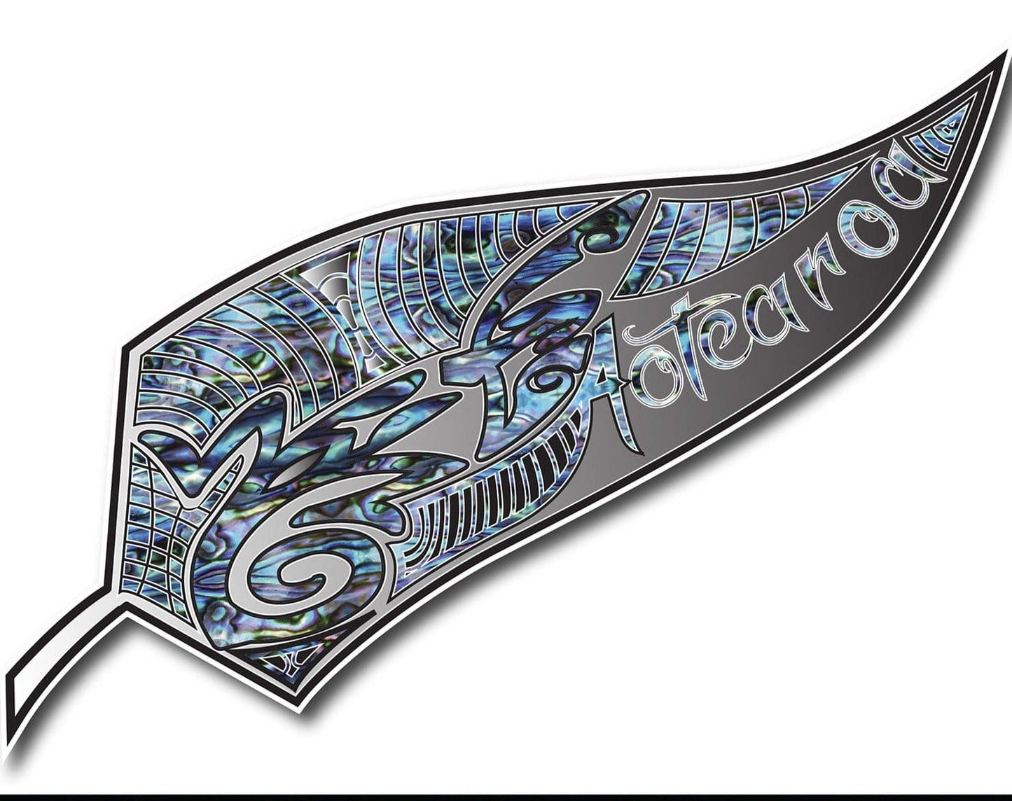 New Zealand Aotearoa Turtle Paua and White, Blue or Grey Colours 60 x 185mm