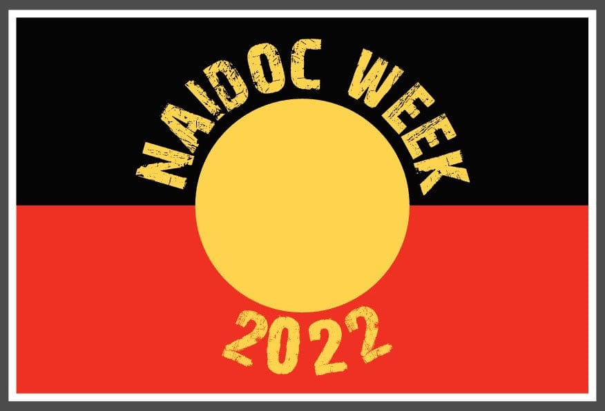 Aboriginal Flag 100 x 65mm NAIDOC Week Waterproof Vinyl Sticker Packs