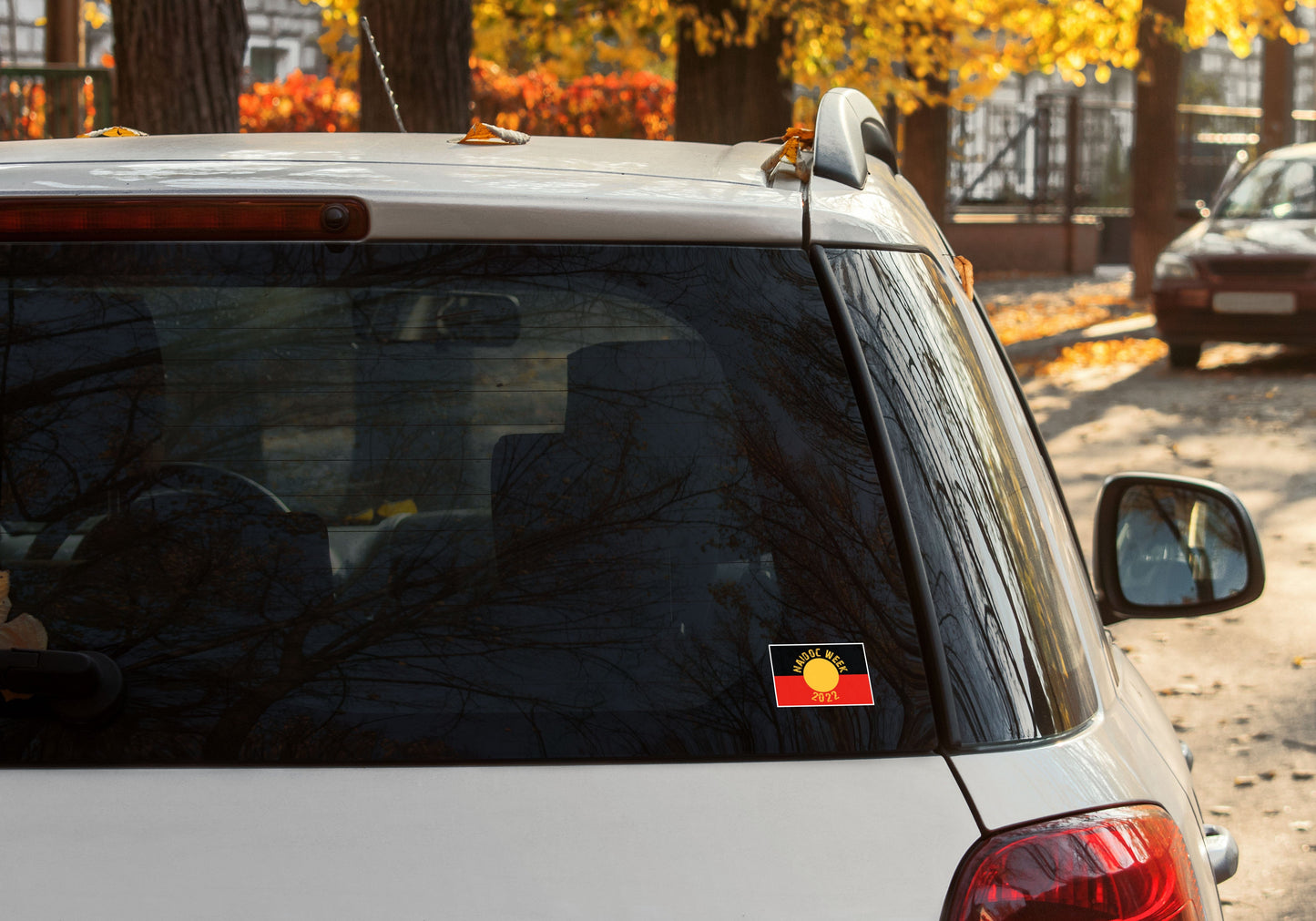 Aboriginal Flag 100 x 65mm NAIDOC Week Waterproof Vinyl Sticker Packs
