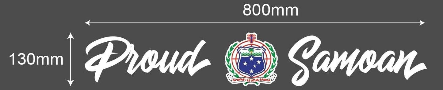 Proud Samoa Coat Of Arms Vinyl Waterproof Sticker 800 x 130mm