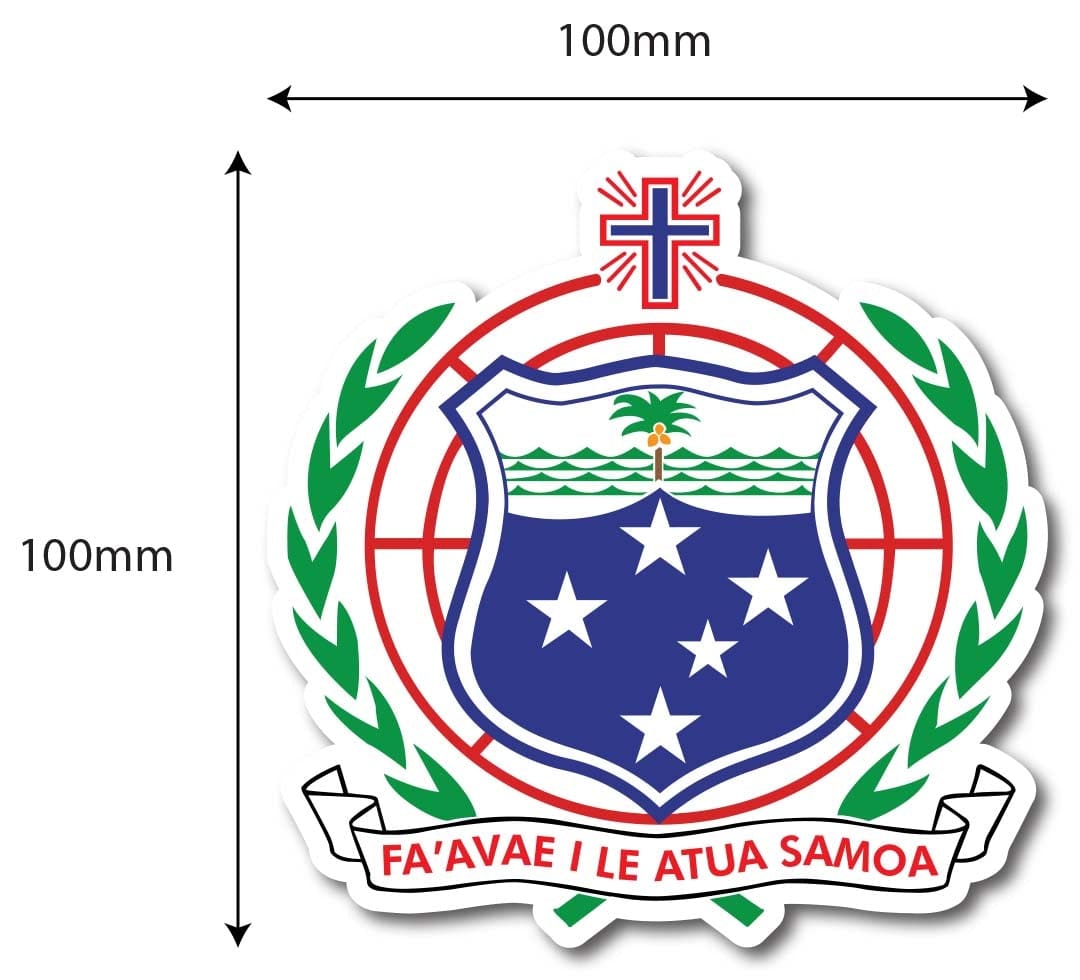 Samoa Coat Of Arms Waterproof Car Sticker 3 Piece Sticker Pack