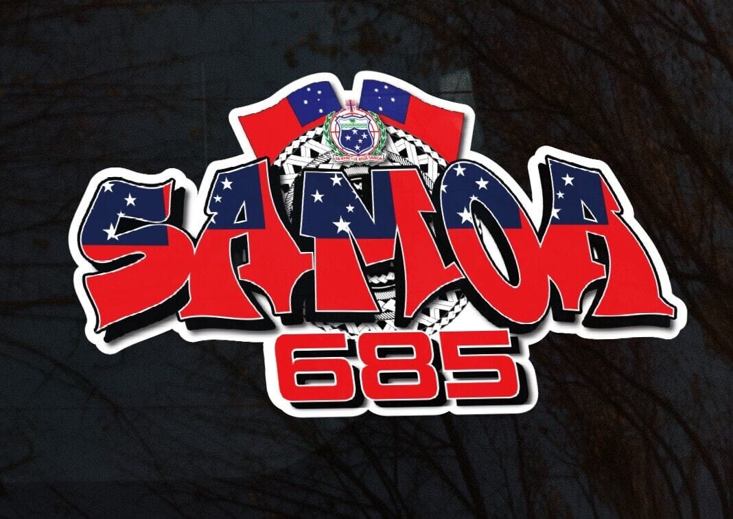 Samoan 685 Shield Vinyl Sticker 18 x 10cm and 32 x 18cm