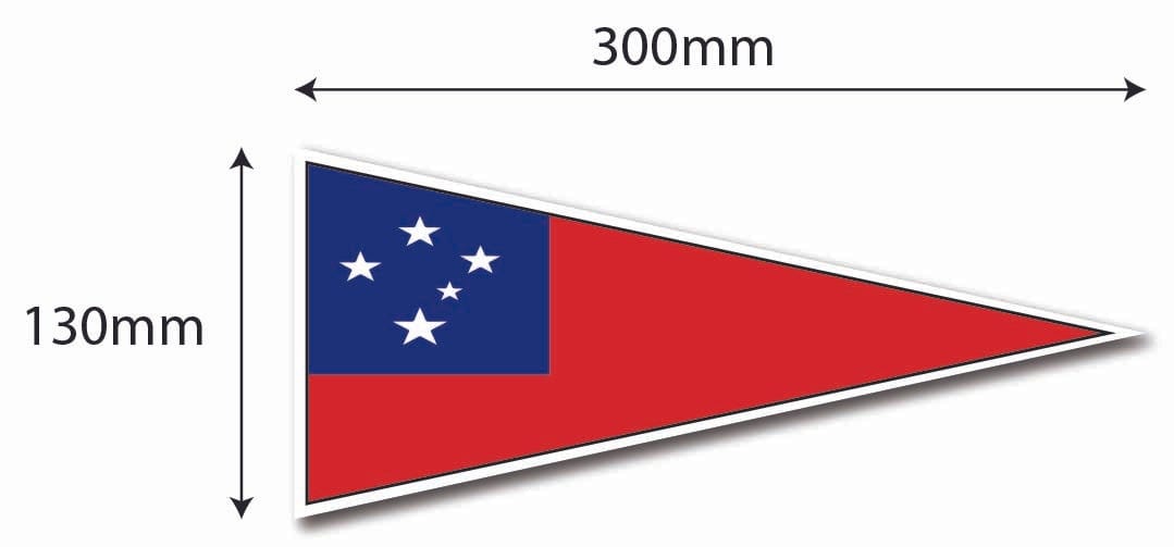 Samoan Flag Car Stickers X 2