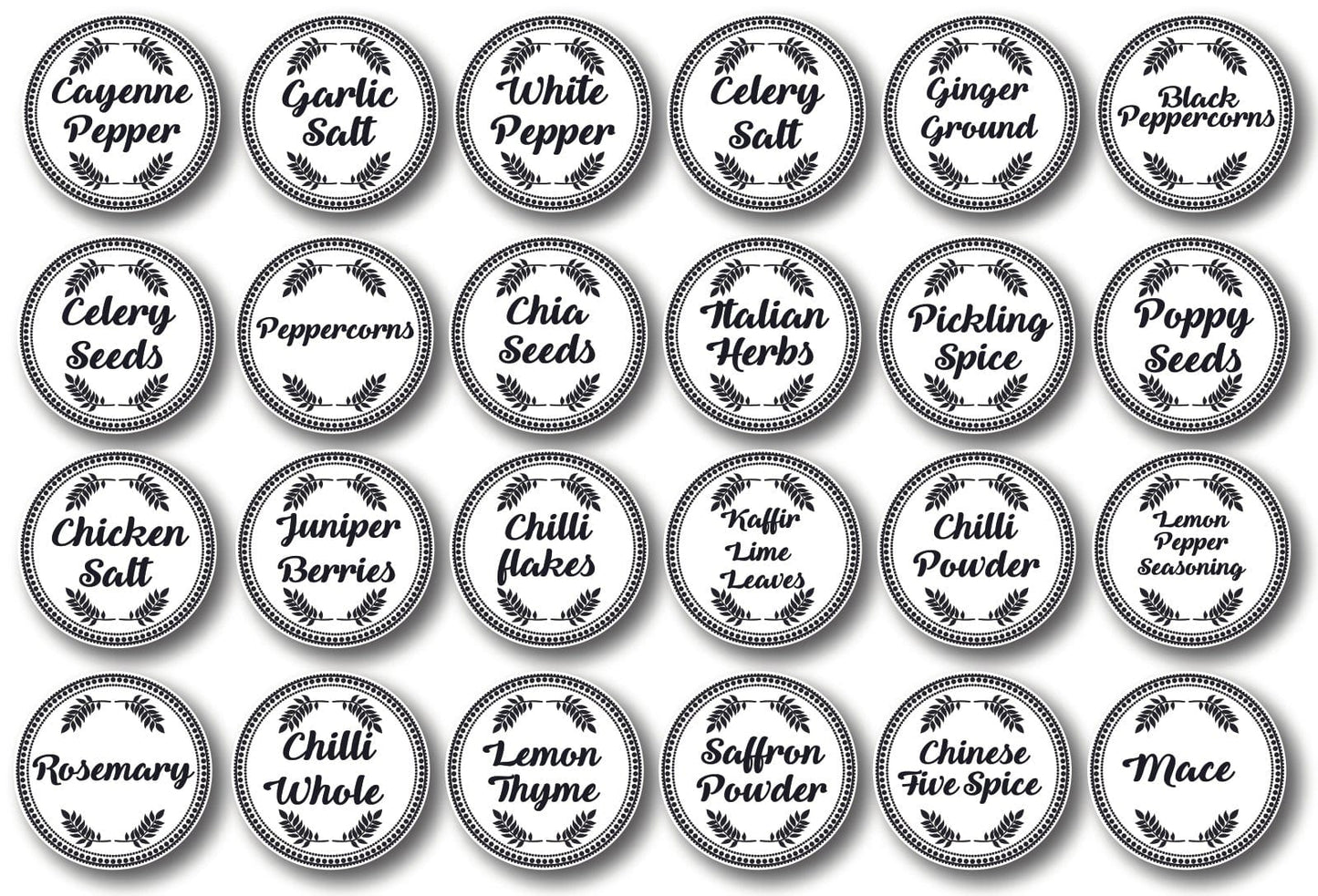 120 Spice Labels Leaves