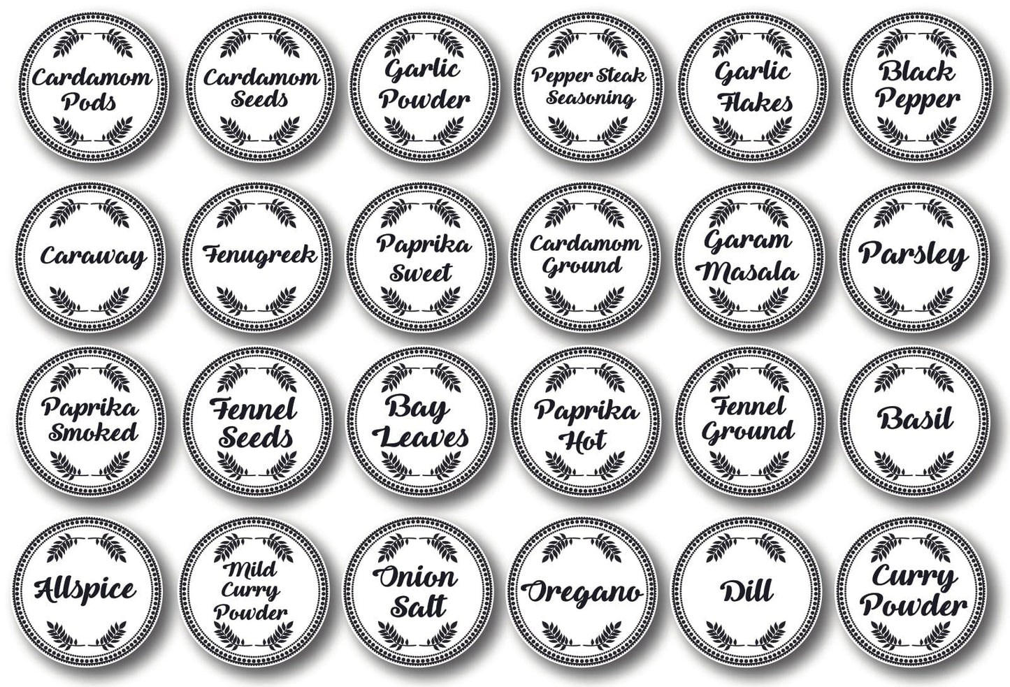 120 Spice Labels Leaves