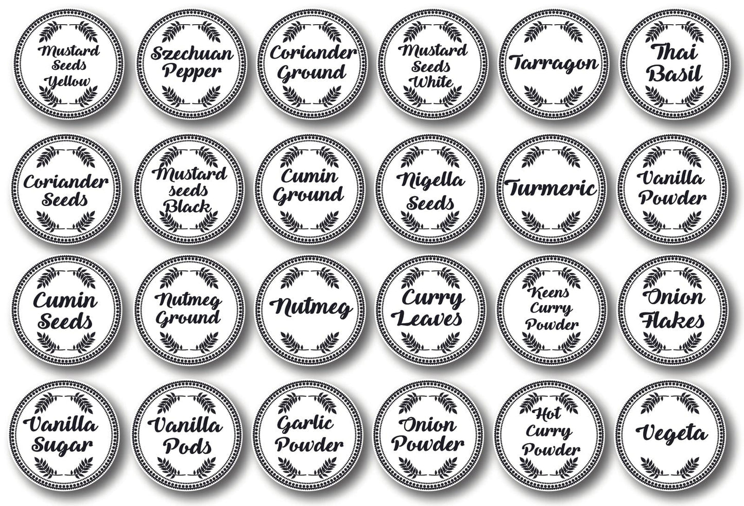 120 Spice Labels Leaves