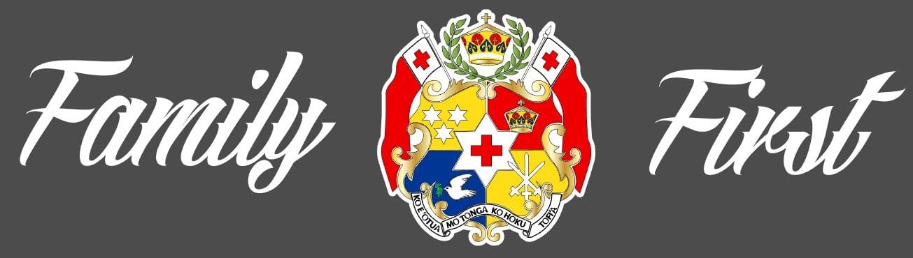 Family First Tonga White Outline Sila Vinyl Car or Window Sticker 900 x 240mm
