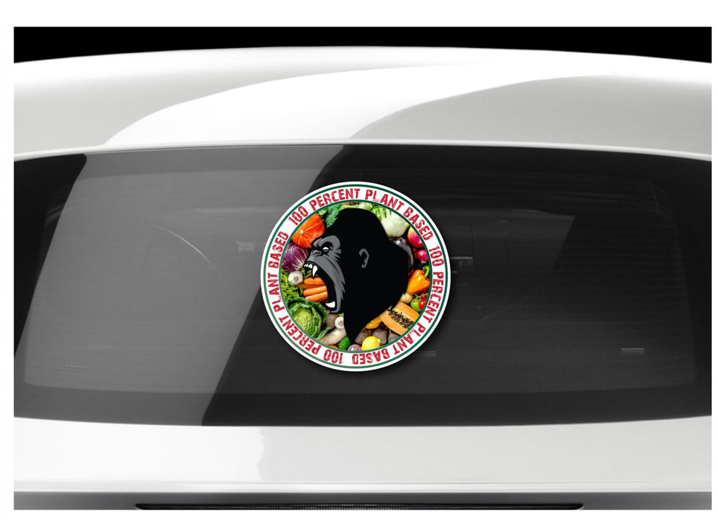 Vegan 100% Plant Based Ape Vinyl Sticker 100 x 100mm or 200 x 200mm