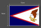 American Samoa Flag Stickers x 2 each 150 x 100mm
