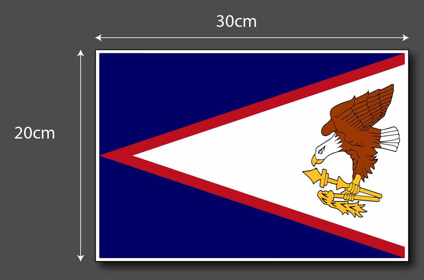 American Samoan Flag Sticker 300 x 200mm