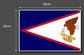 American Samoan Flag Sticker 300 x 200mm