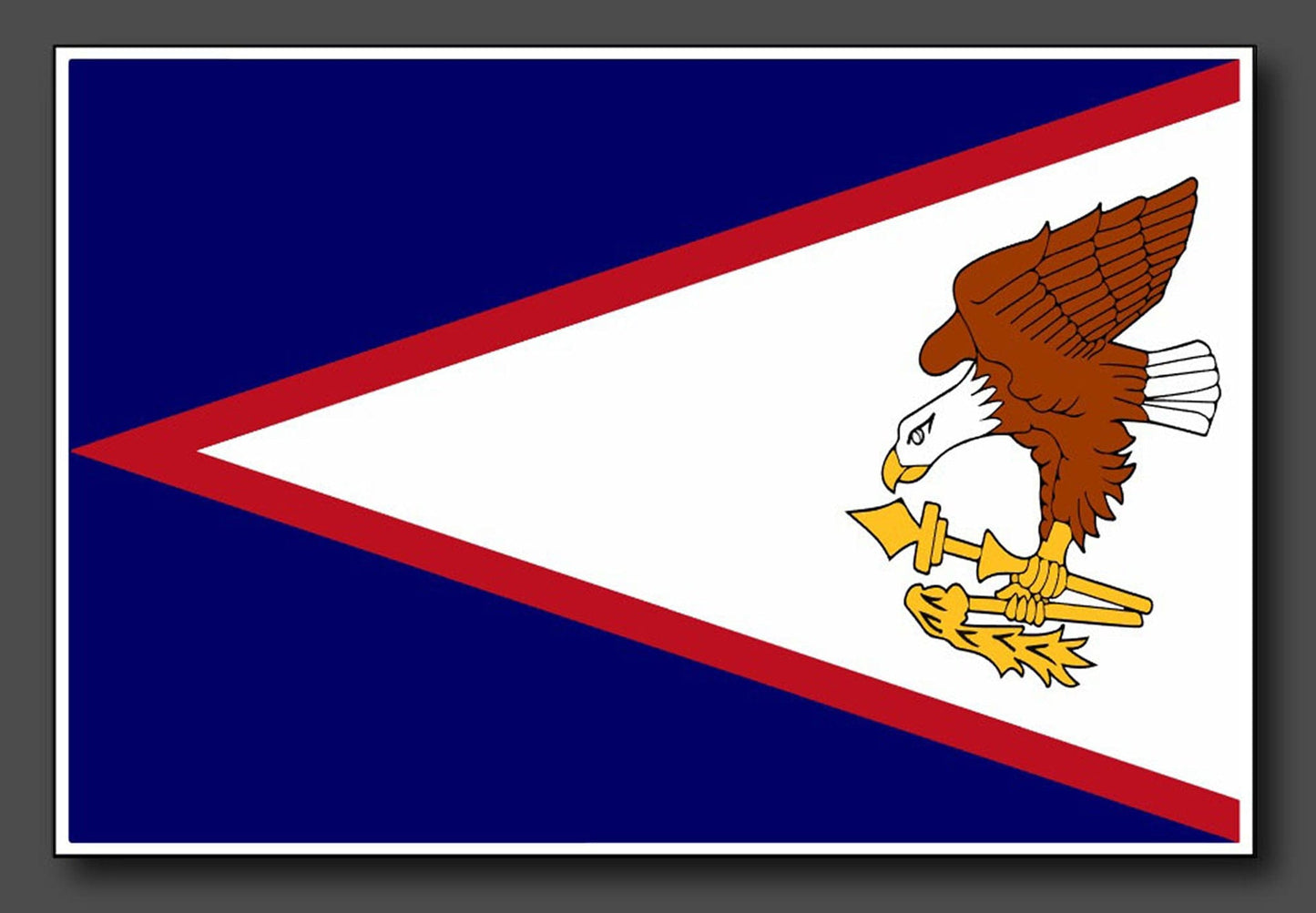American Samoan Flag Sticker 300 x 200mm