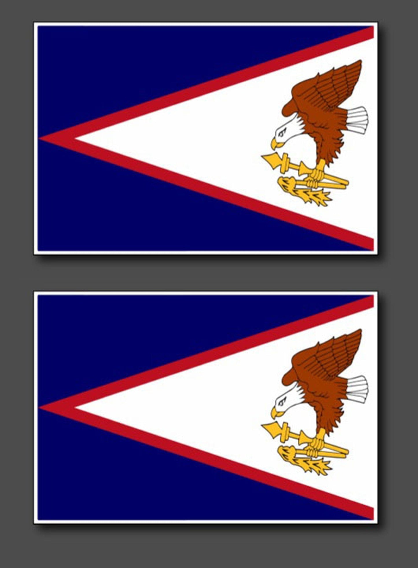 American Samoa Flag Stickers x 2 each 150 x 100mm