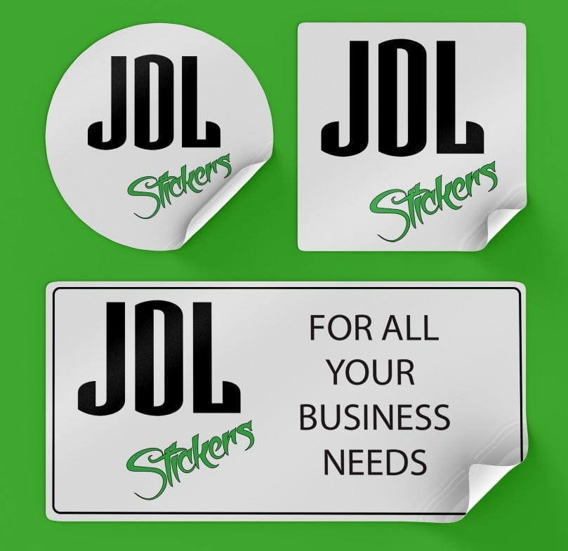 Customised Vinyl Bumper Stickers Great Advertising Any Shape Sticker Will Equal To 200 x 60mm Surface Area.
