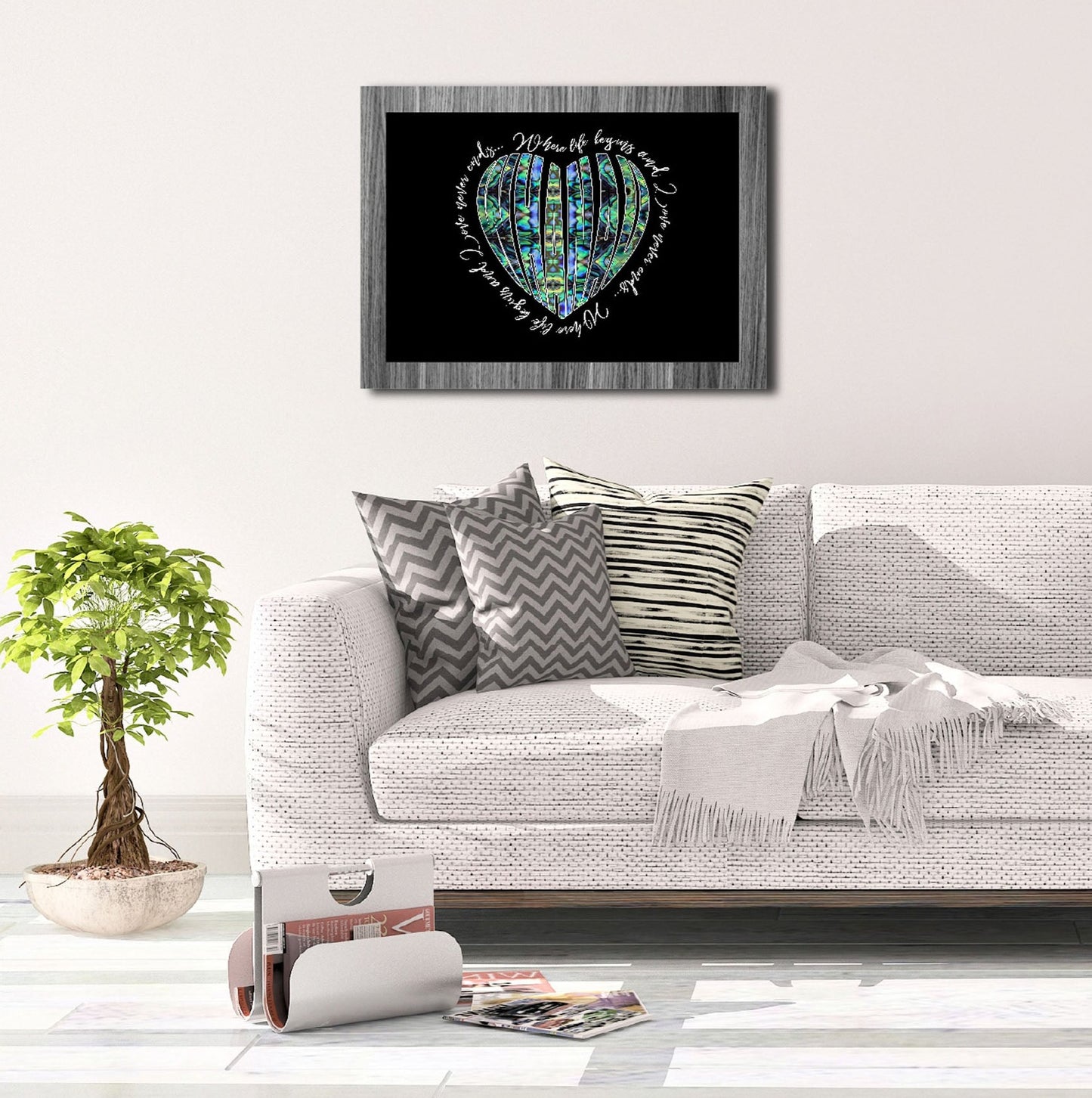 A3 New Zealand Canvas Print Where Life Begins And Love Never Ends