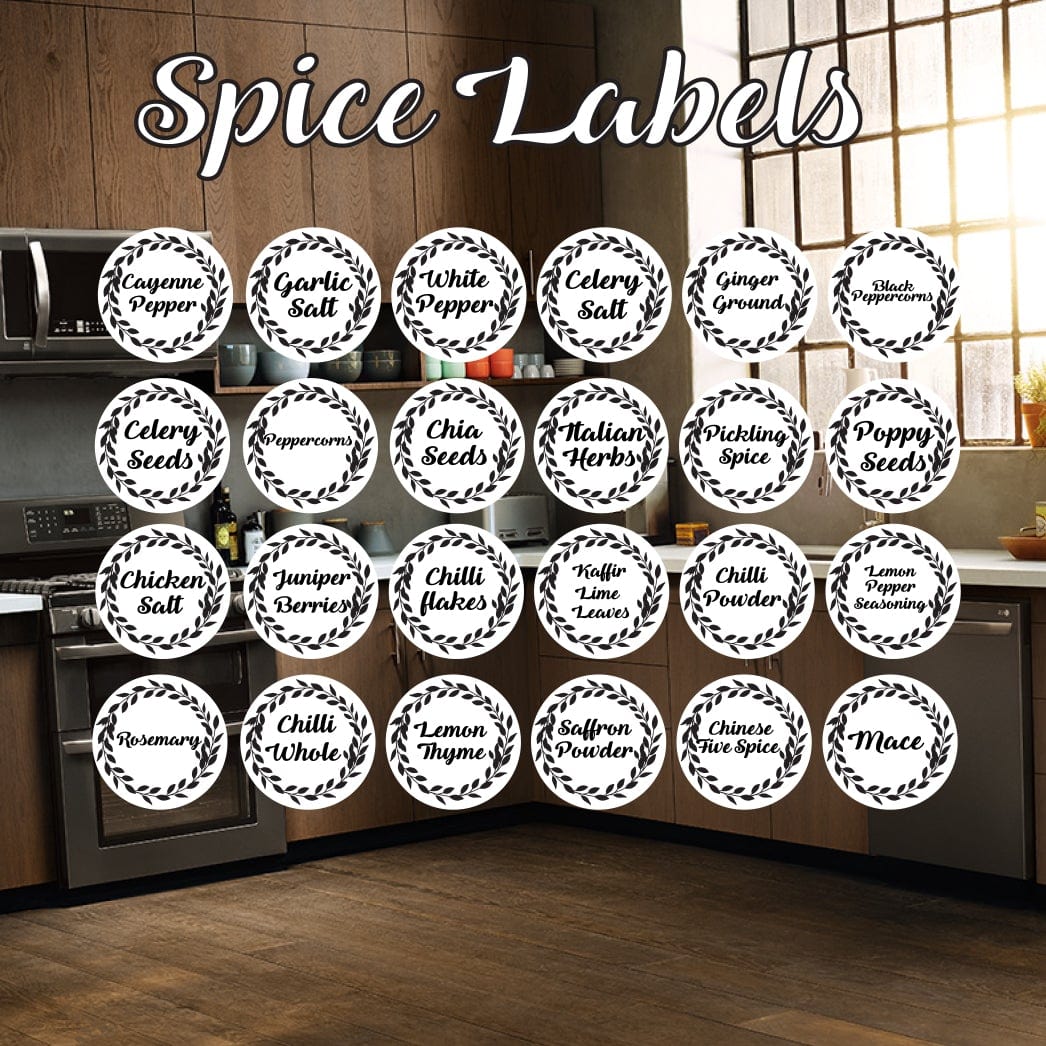 120 Spice Labels Wreaths