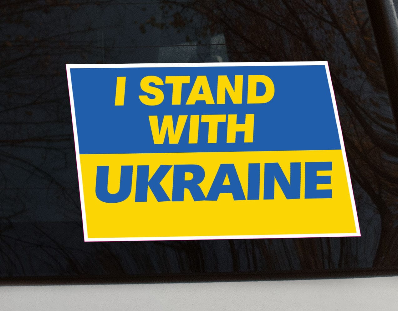 I Stand With Ukraine 4 Pack Vinyl Flag Sticker Set Each Sticker 150 x 100mm