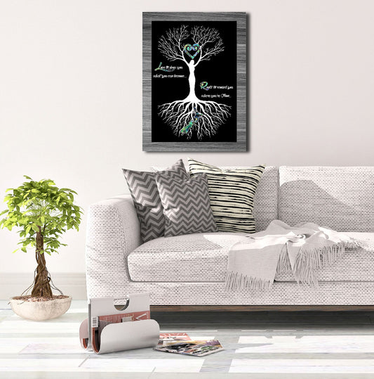 A3 New Zealand Tree Of Life Lady Canvas Print