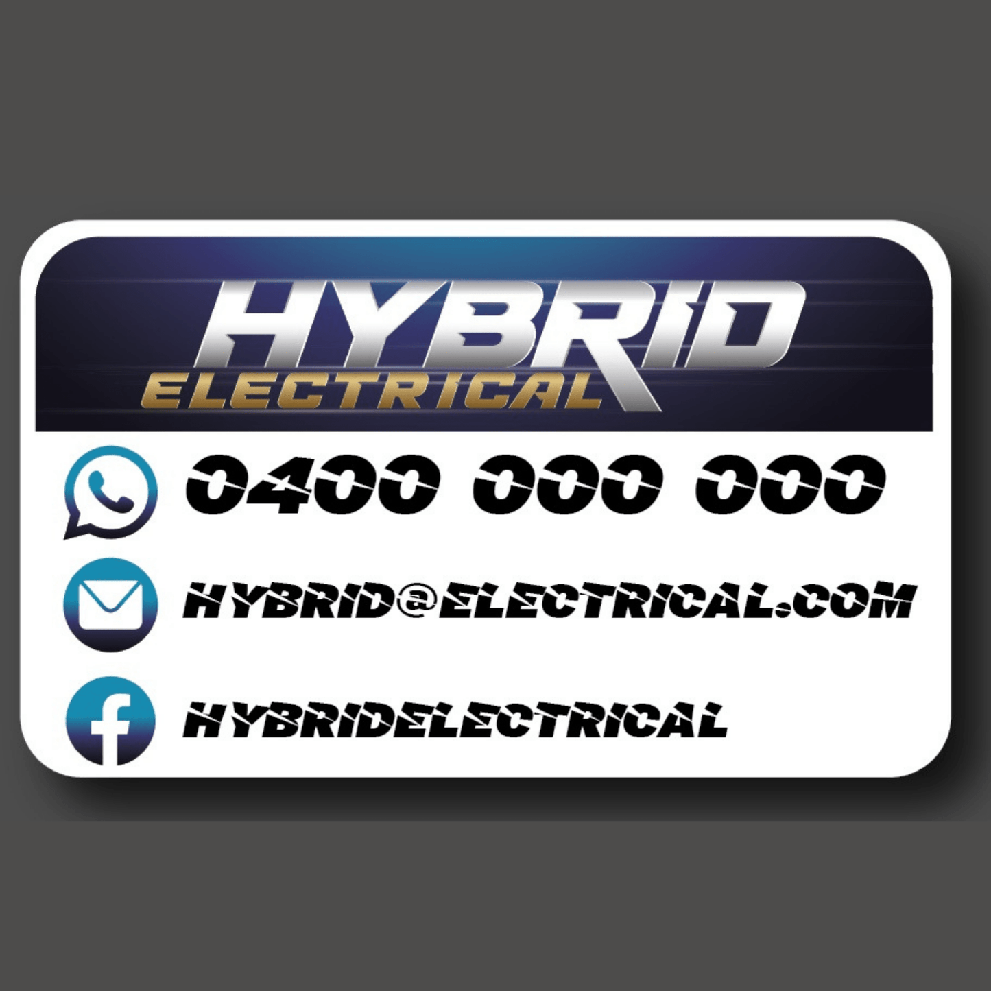 Electrician Customised Vinyl Stickers Each 75 x 45mm Total 256 Stickers