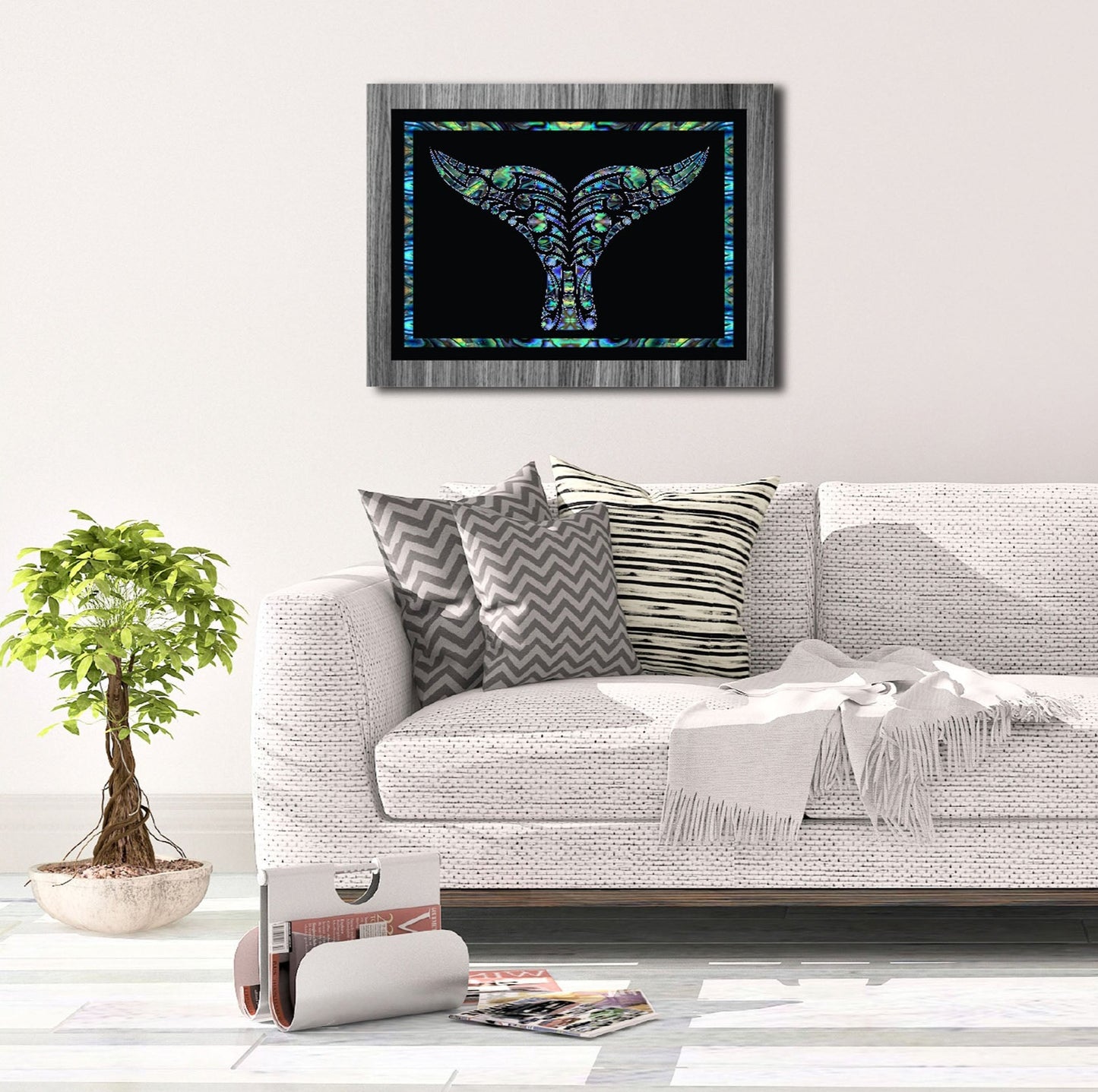 A3 New Zealand Whale Tail Canvas Print