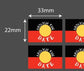 Sheet of 24 Aboriginal Flag Abolish The Date Vinyl Stickers each sticker is 33 x 22mm.