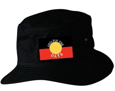 Aboriginal Flag Abolish The Date Soft Cotton Bucket Hat.