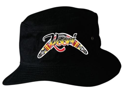 Aboriginal Koori Boomerang Soft Cotton Bucket Hat.