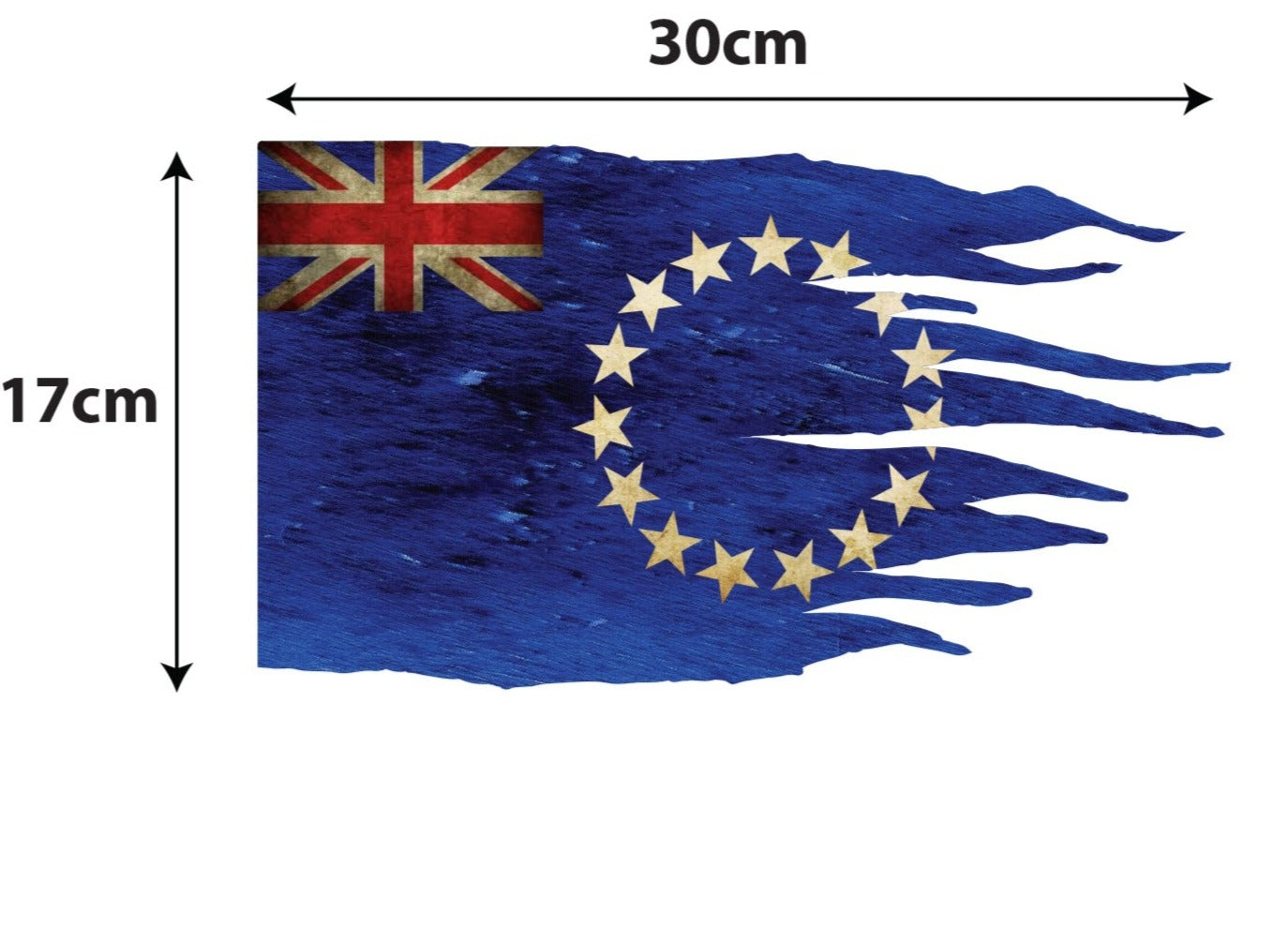 Cook Islands Flag Twin Pack 15 Stars Car Sticker 17 x 10cm or 30 x 17cm
