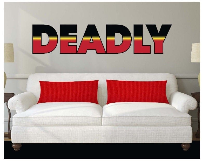 Aboriginal Deadly  Wall Sticker 1200 X 300 mm - Jdl Stickers and Stuff