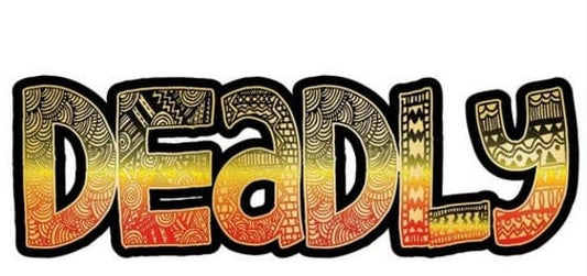 Aboriginal Deadly Vinyl Car Sticker 210 x 70 mm - Jdl Stickers and Stuff