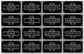 128 Black Vinyl Rectangle Pantry Labels Vintage Look