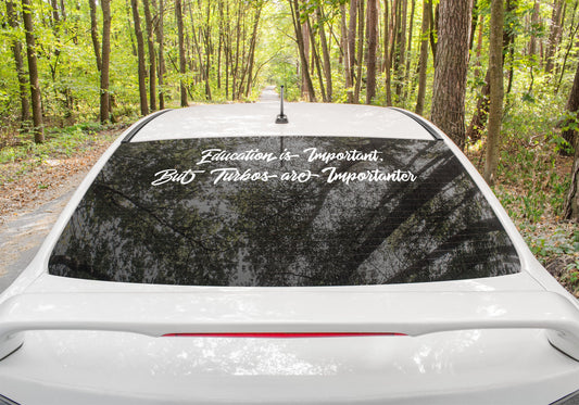 Education is Important But Turbos are Importanter 900 x 180mm